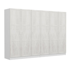 Armoire 6 portes Parai L270xH190cm Blanc