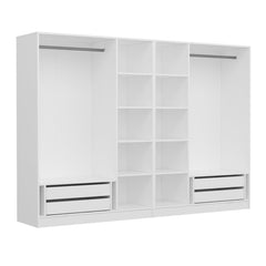 Armoire 6 portes Parai L270xH190cm Blanc