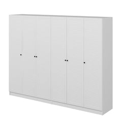 Armoire 6 portes modèle 2 Kuta L270xH210cm Bois Blanc