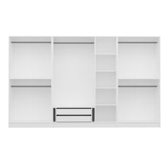 Armoire 7 portes et 9 miroirs modèle 2 Parai L315xH190cm Blanc