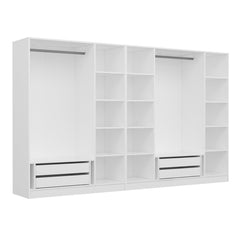 Armoire 7 portes et 9 miroirs modèle 1 Parai L315xH190cm Blanc