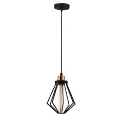 Suspension filaire 1 lampe Gatin D18cm Métal Noir