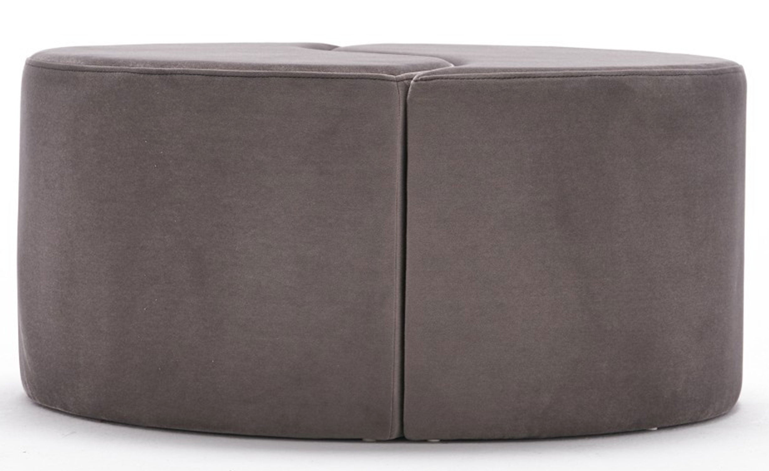 Lot de 2 poufs puzzle Ratsel L43xH40cm Velours Marron