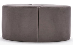 Lot de 2 poufs puzzle Ratsel L43xH40cm Velours Marron