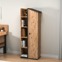 Bibliothèque Donall L60cm Bois naturel et Anthracite