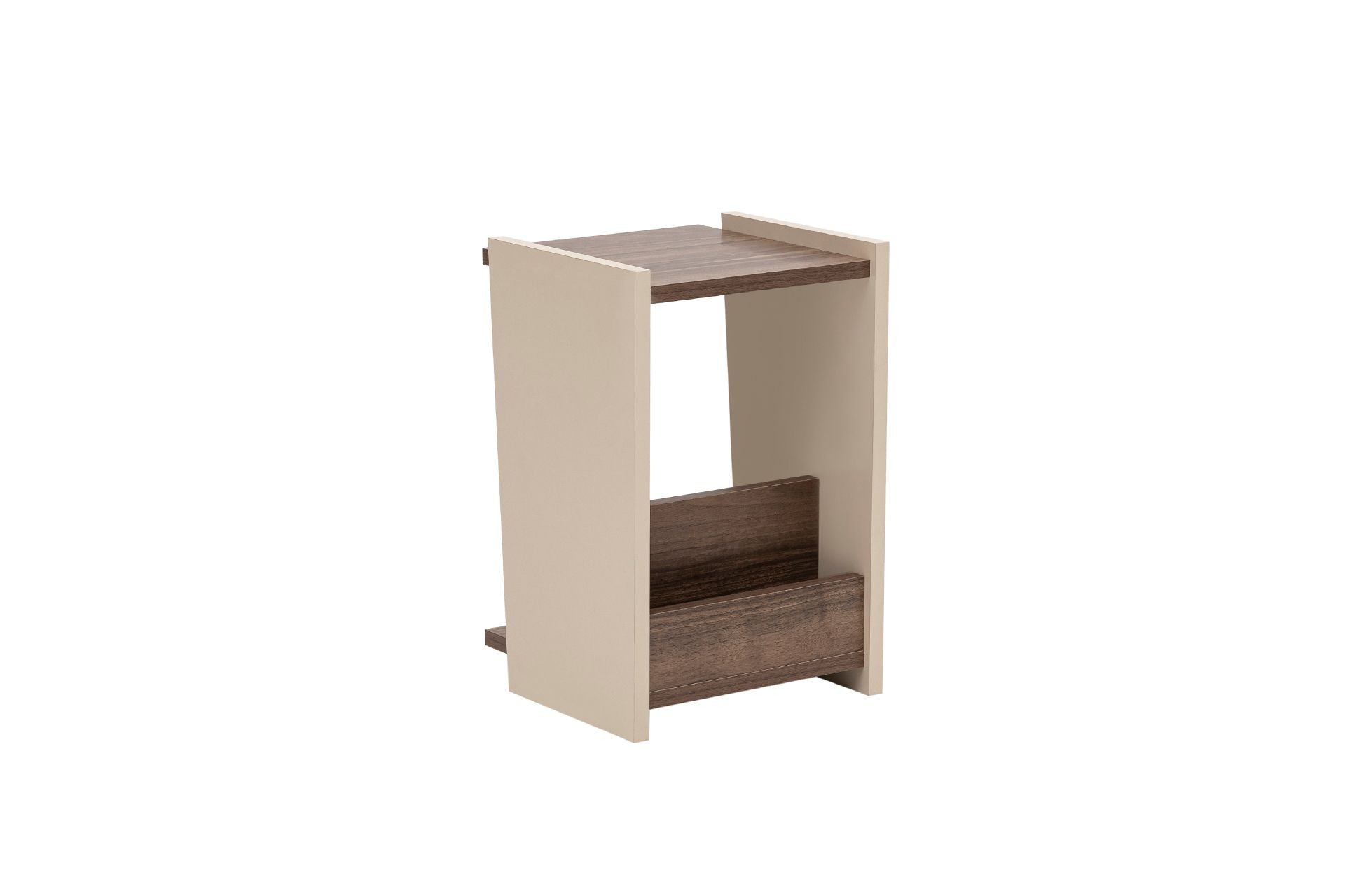 Table d'appoint design avec rangement Essas L31,6xH46cm Beige Bois clair