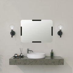 Miroir murale Arofe 50x70cm Métal Noir