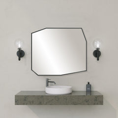 Miroir murale Meida 60x70cm Bois Noir