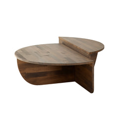 Set de 2 tables basses design Oatglow Pin massif foncé