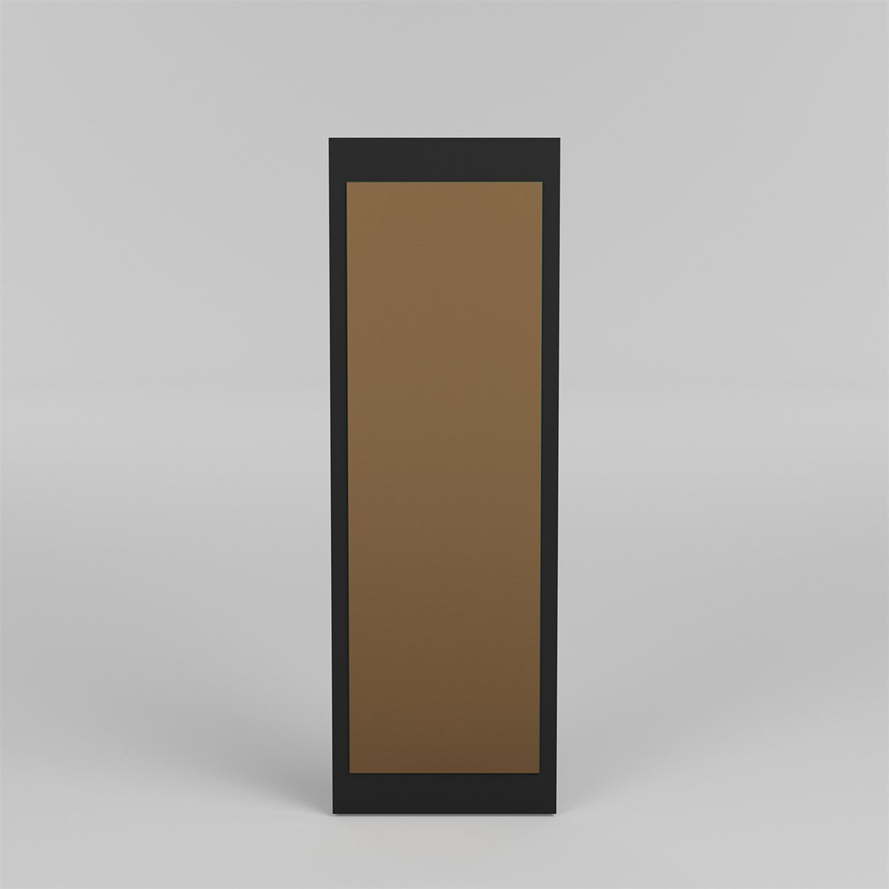 Miroir minimaliste Amlo L120xH40cm Verre Bronze et Bois Noir