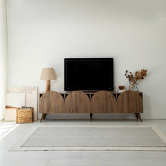 Meuble TV Marva 180cm Bois foncé