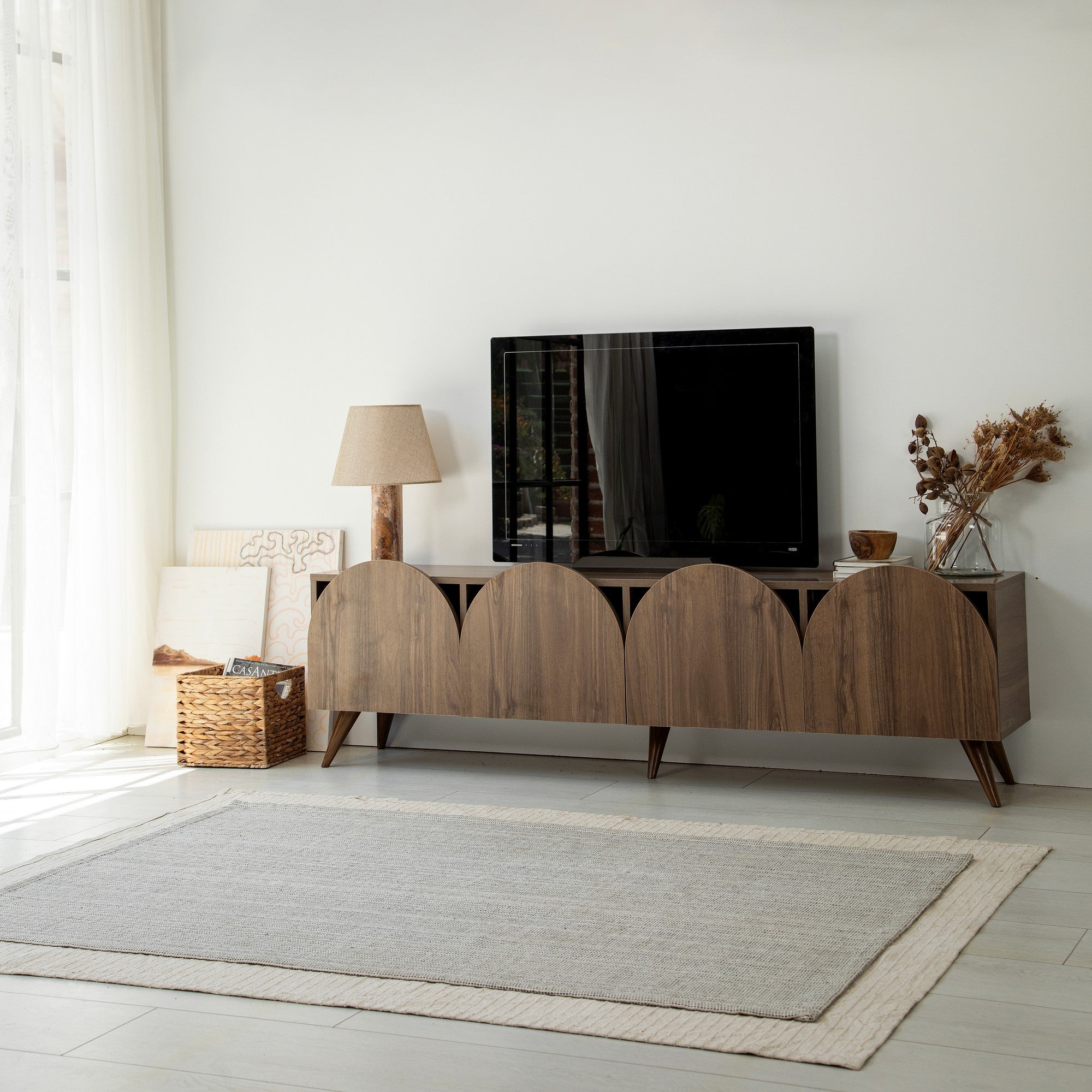 Meuble TV Marva 180cm Bois foncé