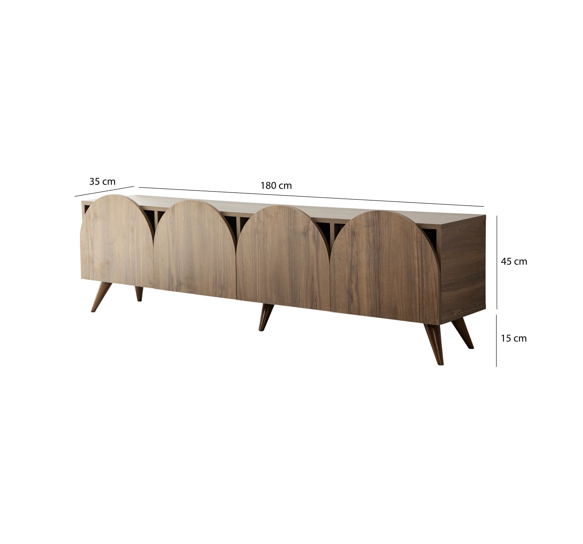 Meuble TV Marva 180cm Bois foncé