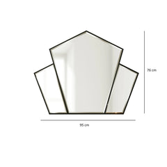 Miroir décoratif Amoda L95xH76cm Bois Noir