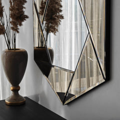 Miroir décoratif hexagone Alcot L60xH70cm Bronze