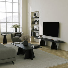 Meuble TV moderne Ralio L180cm Noir