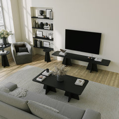 Meuble TV moderne Ralio L180cm Noir