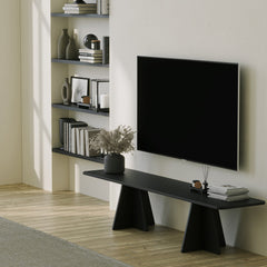 Meuble TV moderne Ralio L180cm Noir