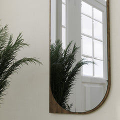 Miroir design Ella L152xH52cm Cadre bois foncé