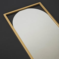 Miroir rectangulaire design Biril L40xH167cm Or