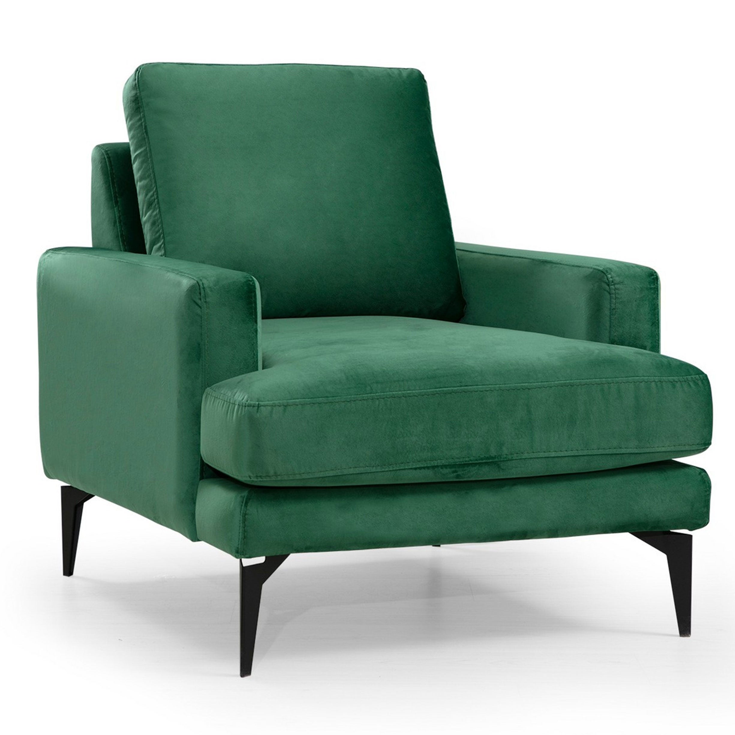 Fauteuil Narchis Velours Vert