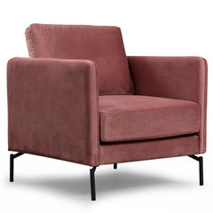 Fauteuil Elisa Tissu Rose