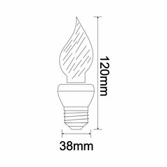 Ampoule LED lumière Blanc chaud Cleri E14 Noir