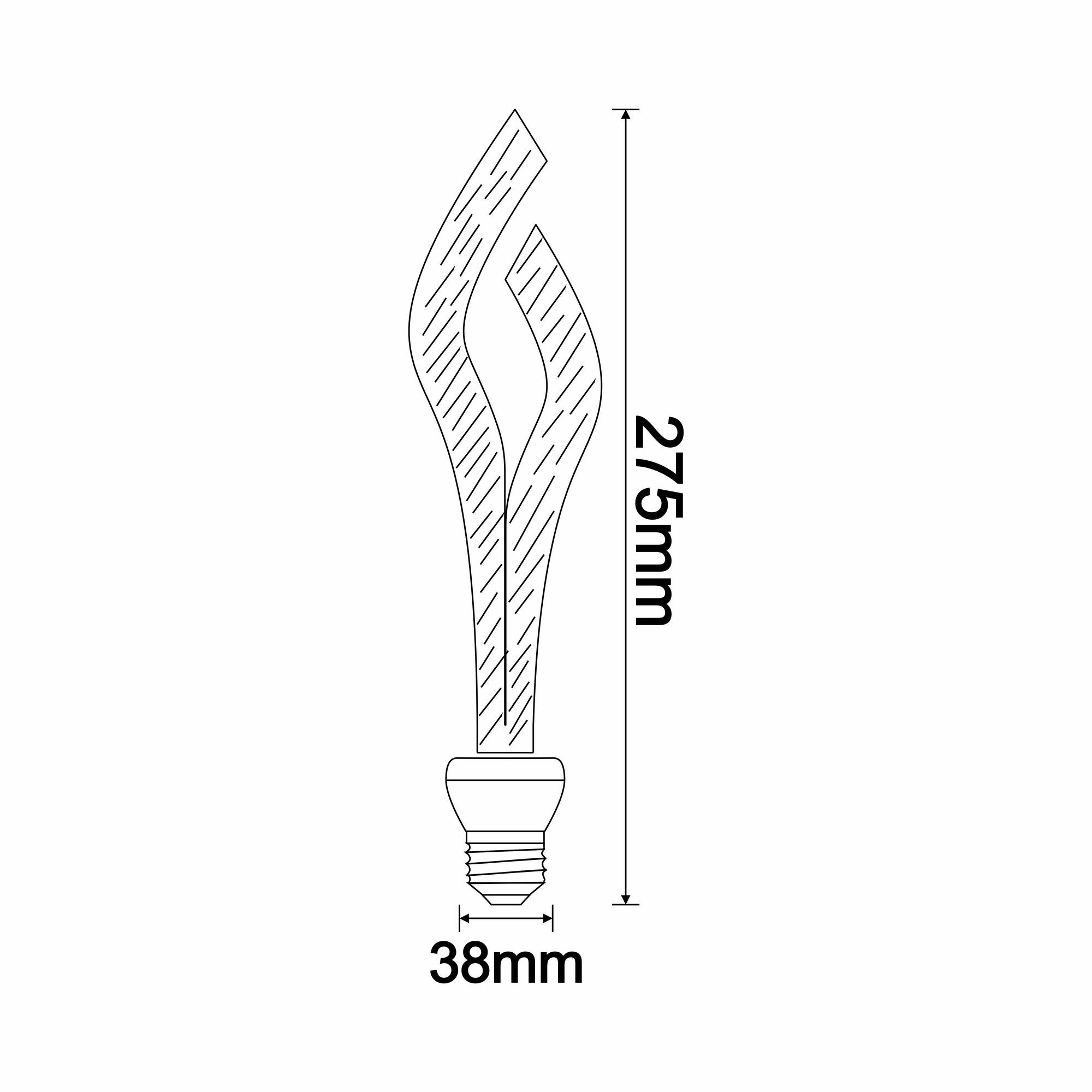 Ampoule LED lumière ambrée Serno E27 Noir