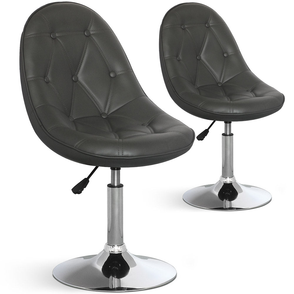 Lot de 2 chaises ajustables matelassées Boleo Gris