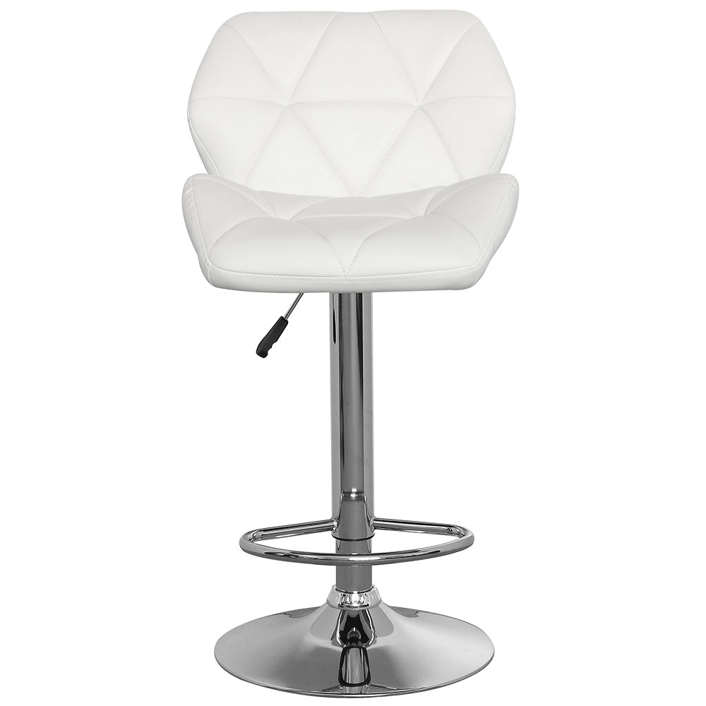 La chaise de bar matelassée Lizie Blanc