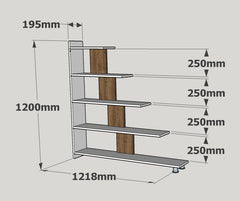 Étagère bibliothèque Vitter L121,8cm Blanc