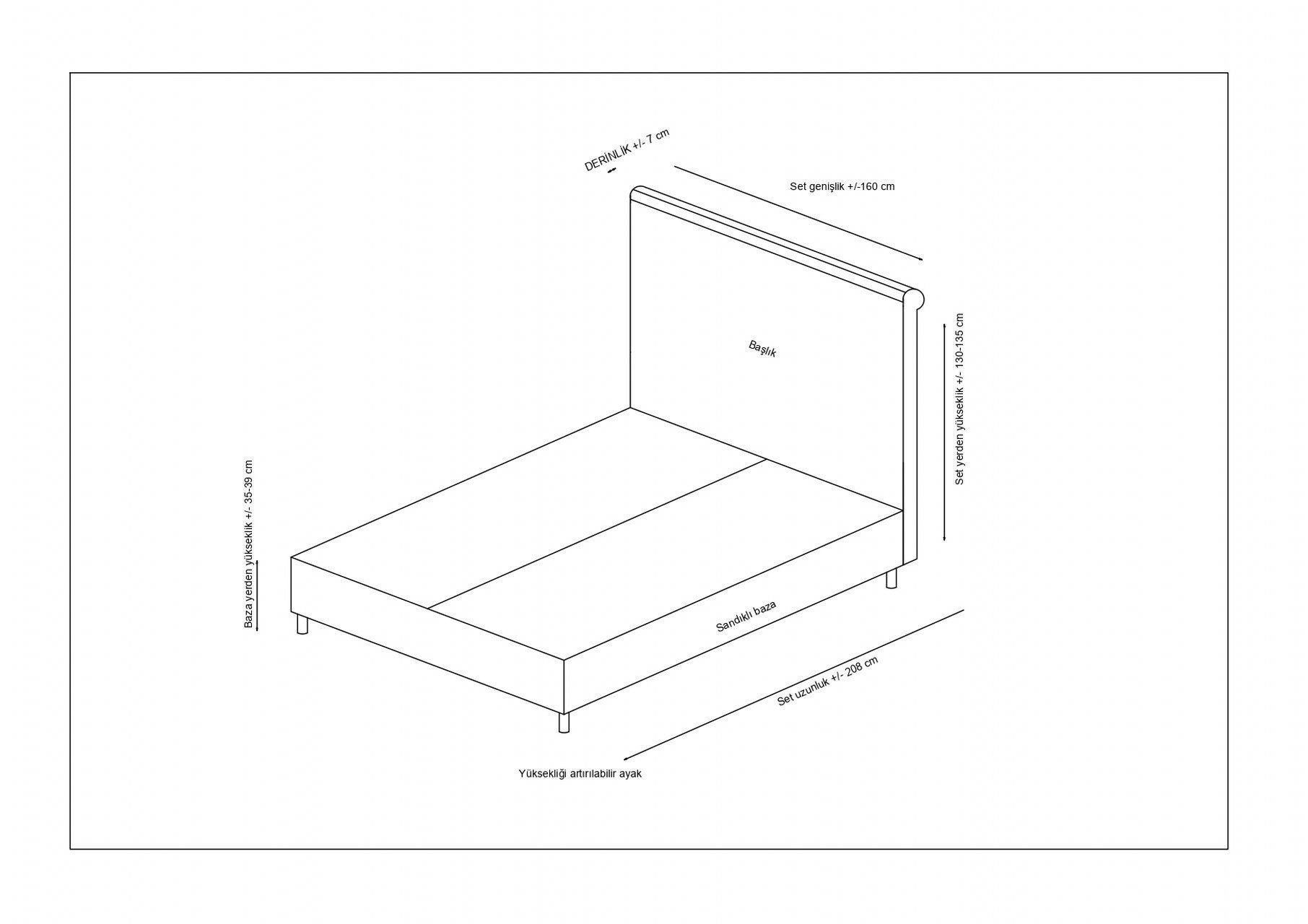 Lit double à sommier relevable Gauto 140x200cm Velours Anthracite