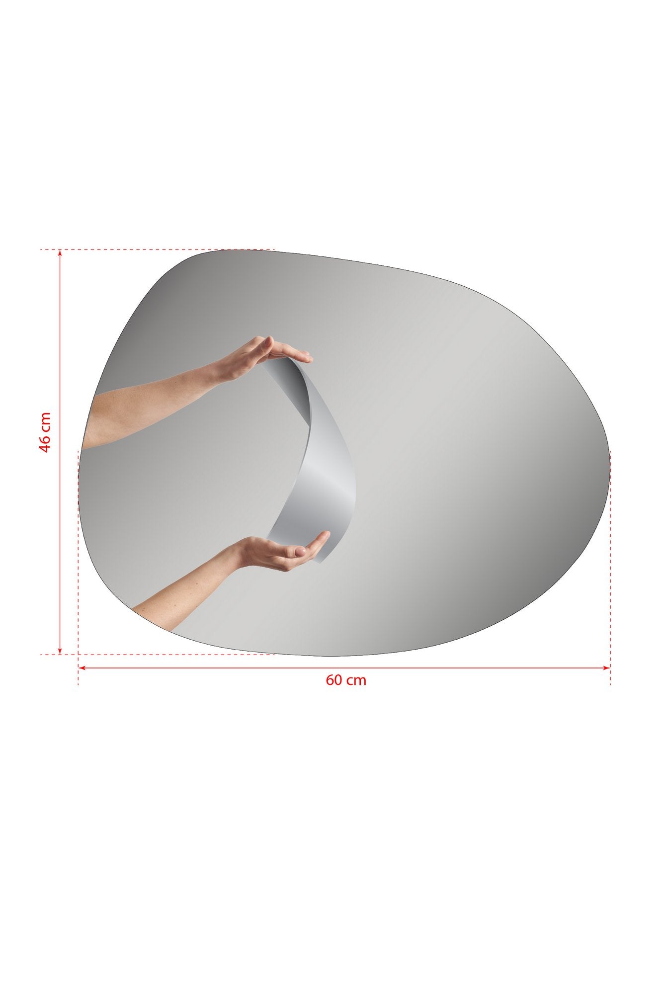 Miroir lumineux Berlla L46xH60cm Bande néon LED Jaune