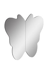 Lot de 2 miroirs adhésifs Motif Papillon Modda 50x57cm Argent