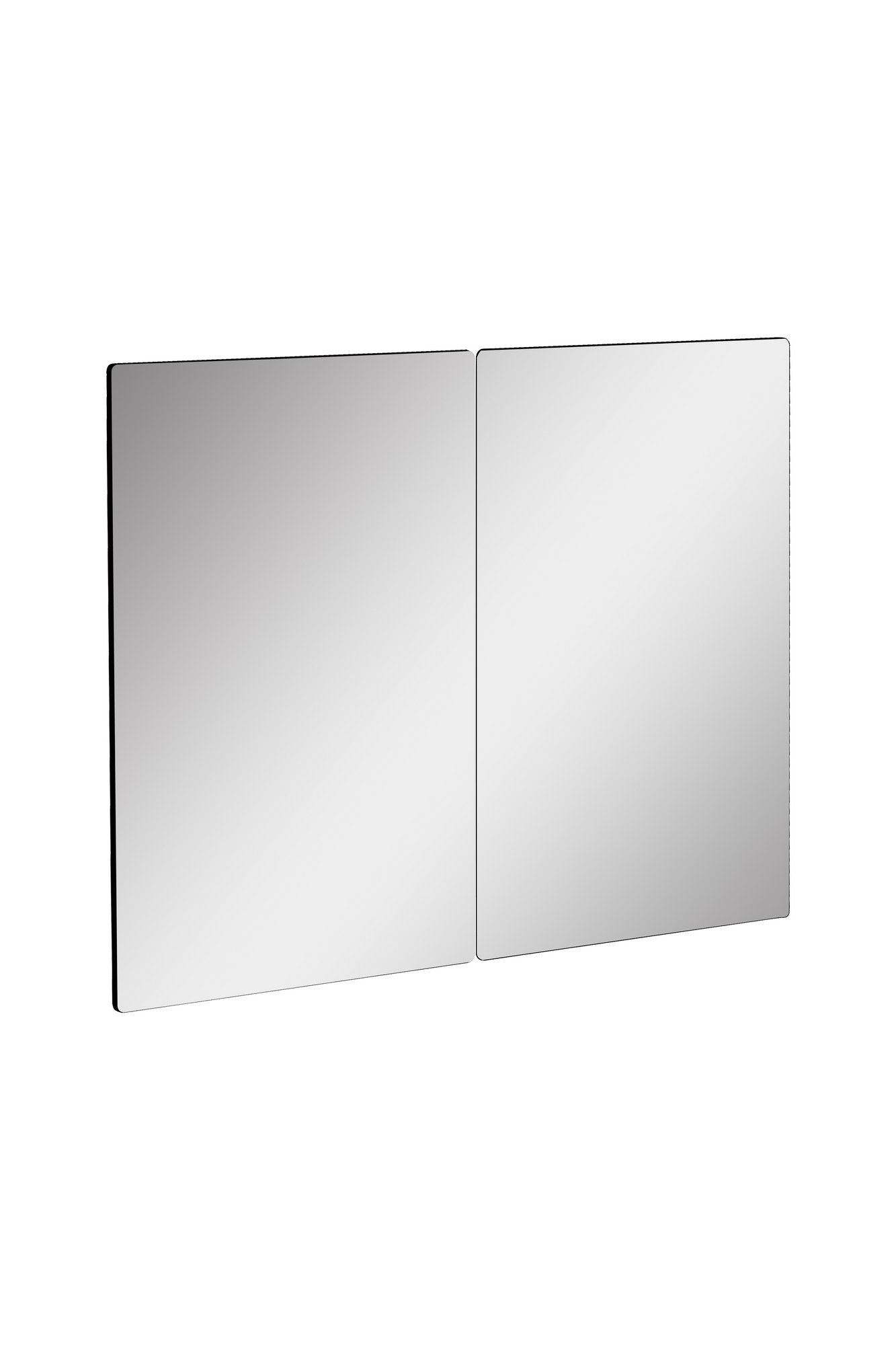 Lot de 2 miroirs lumineux Klarra L60xH80cm Bande néon LED Jaune