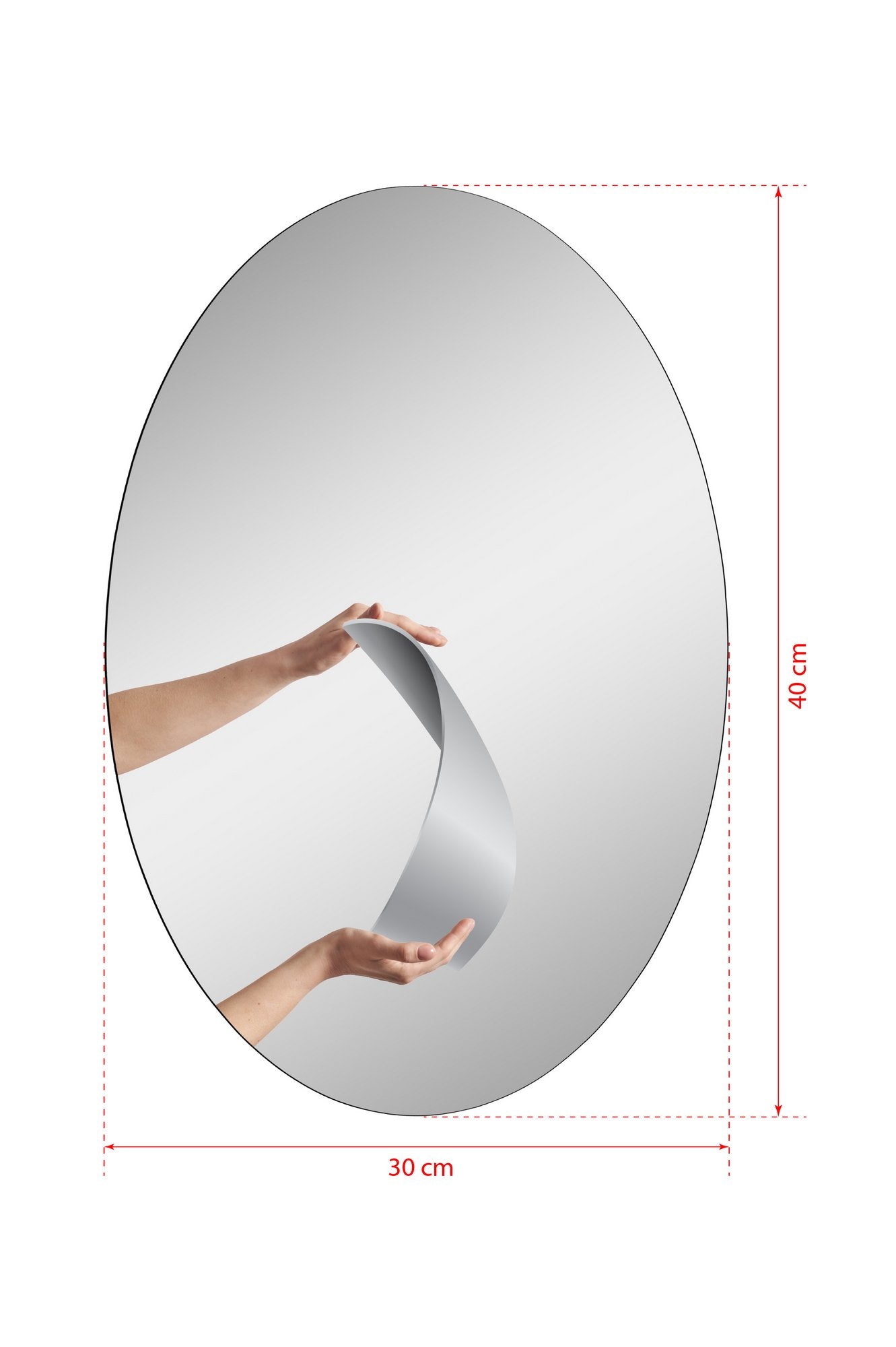 Miroir lumineux Luxur L30xH40cm Bande néon LED Rose