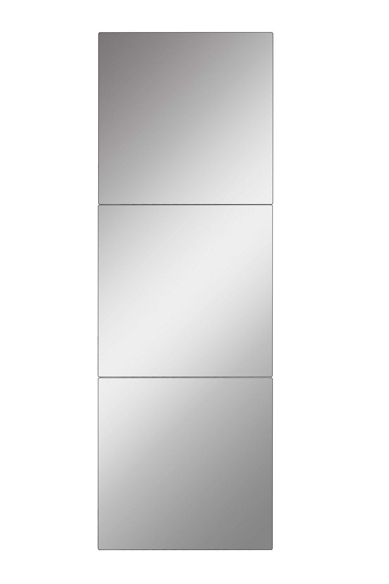 Lot de 3 miroirs adhésifs Klarina L30xH30cm Argent