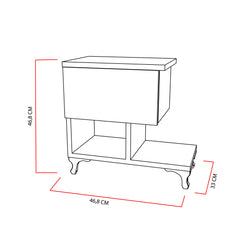 Table de chevet classique Emaly Blanc