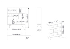 Bibliothèque Erva L120cm Blanc