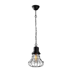 Suspension style industriel Celyn D22cm Métal Noir