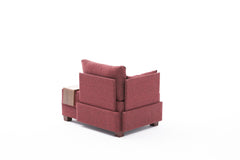 Fauteuil moderne accoudoir à gauche Chico Tissu Bordeaux