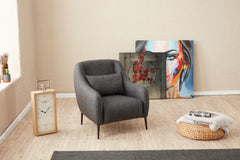 Fauteuil Juanita Tissu Anthracite