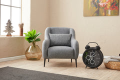 Fauteuil Juanita Tissu Gris clair