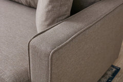 Fauteuil moderne Evania Tissu Taupe