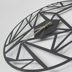 Horloge murale ronde Piero D50cm Métal noir