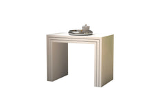 Lot de 3 tables d'appoint gigognes moderne Karus Blanc 