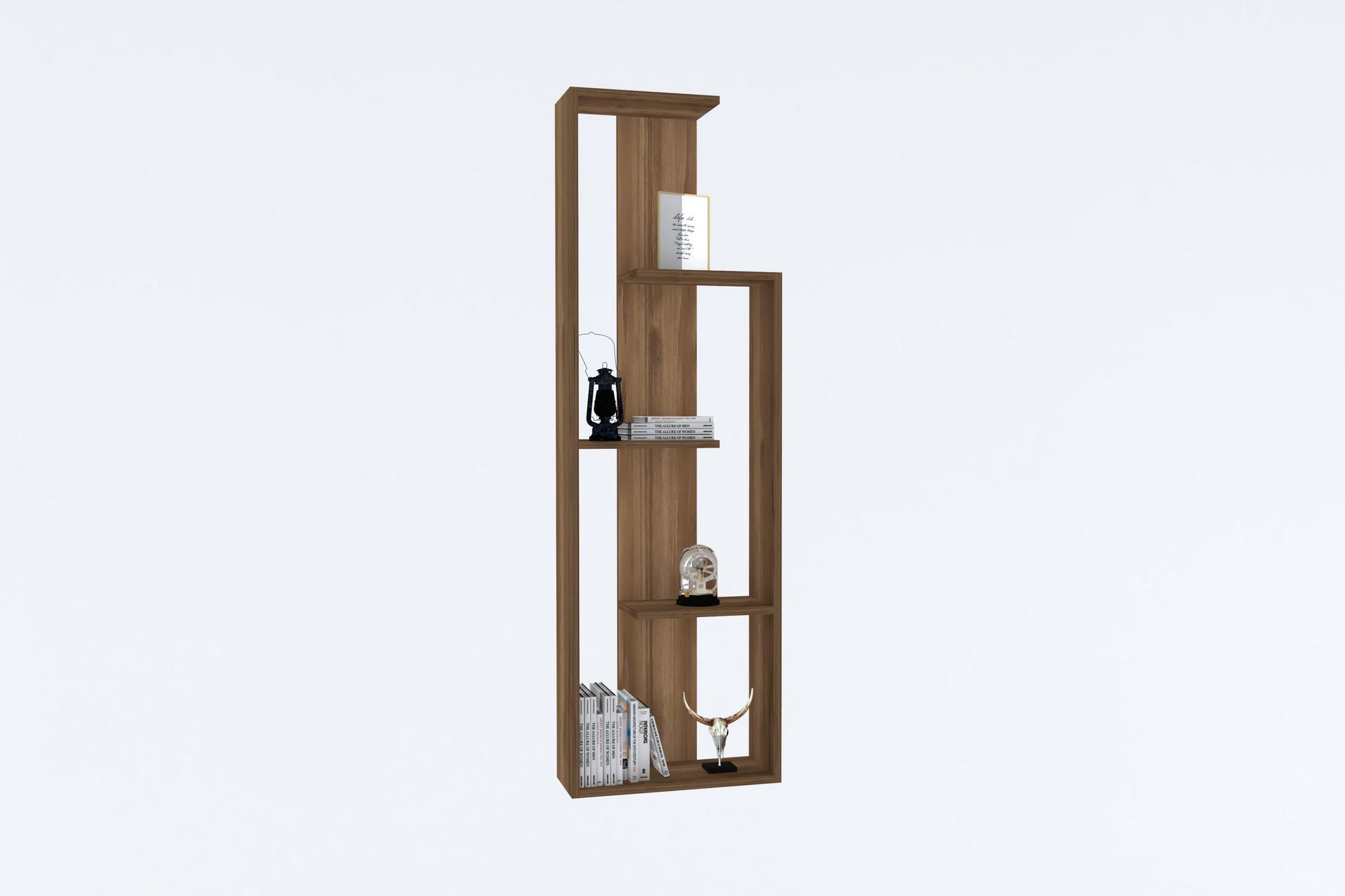 Étagère bibliothèque design Warse L50cm Bois foncé