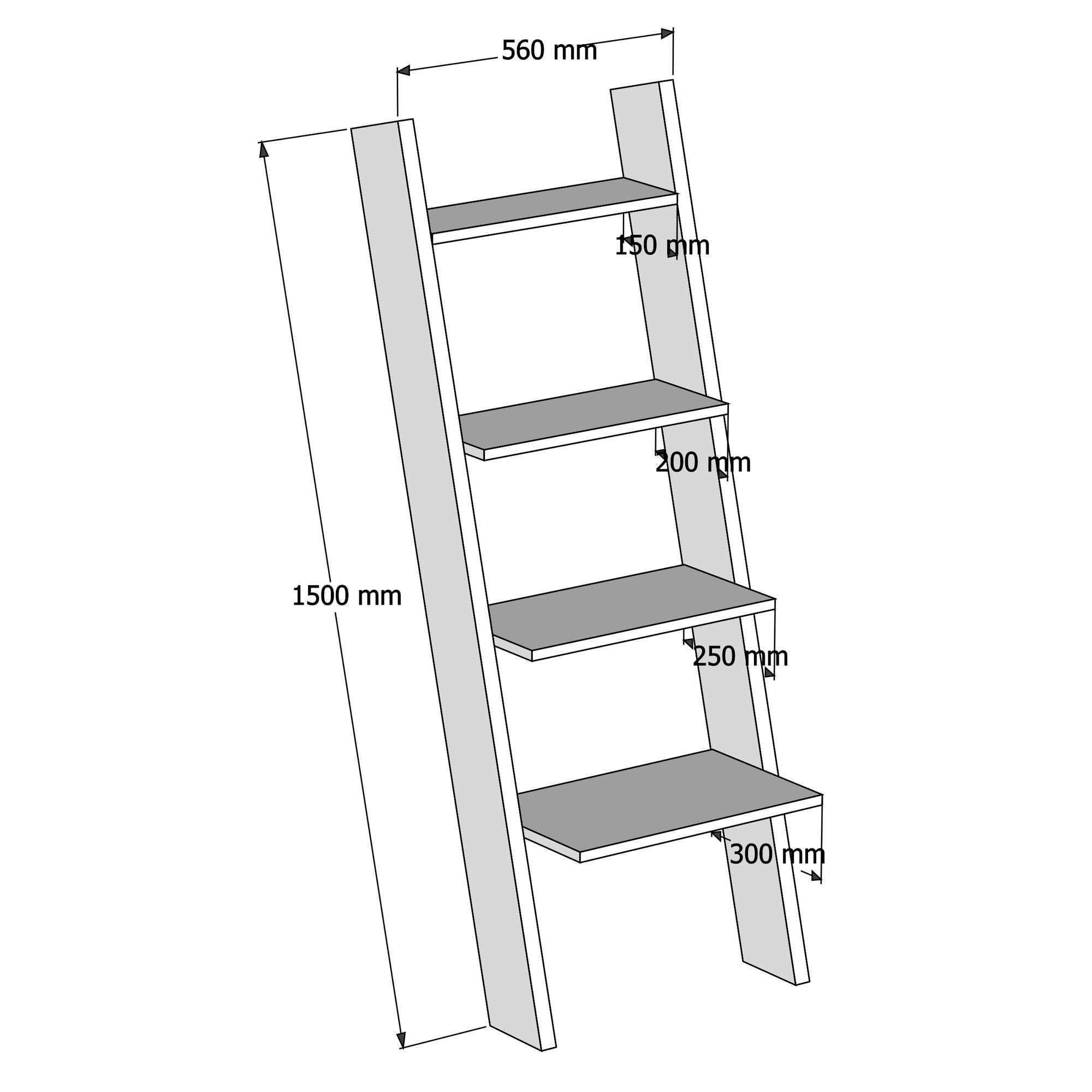 Étagère bibliothèque Dama L55cm Bois foncé