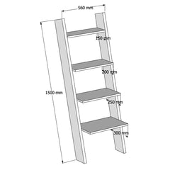 Étagère bibliothèque Dama L55cm Bois foncé