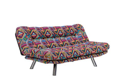 Canapé 3 places convertible Halora Tissu Motif Ethnique Multicolore